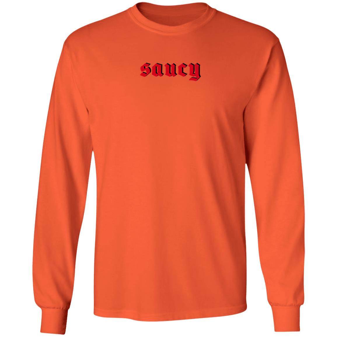 Megan Thee Stallion x Popeyes Merch Saucy Unisex Long Sleeve Shirt Megan Thee Stallion x Popeyes Merch Saucy Unisex Long Sleeve Shirt